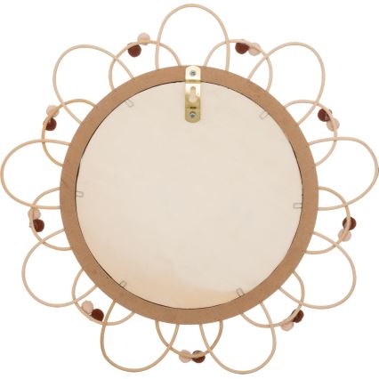 Atmosphera - Miroir mural pour enfant CAMPAIN Ø 38 cm en rotin