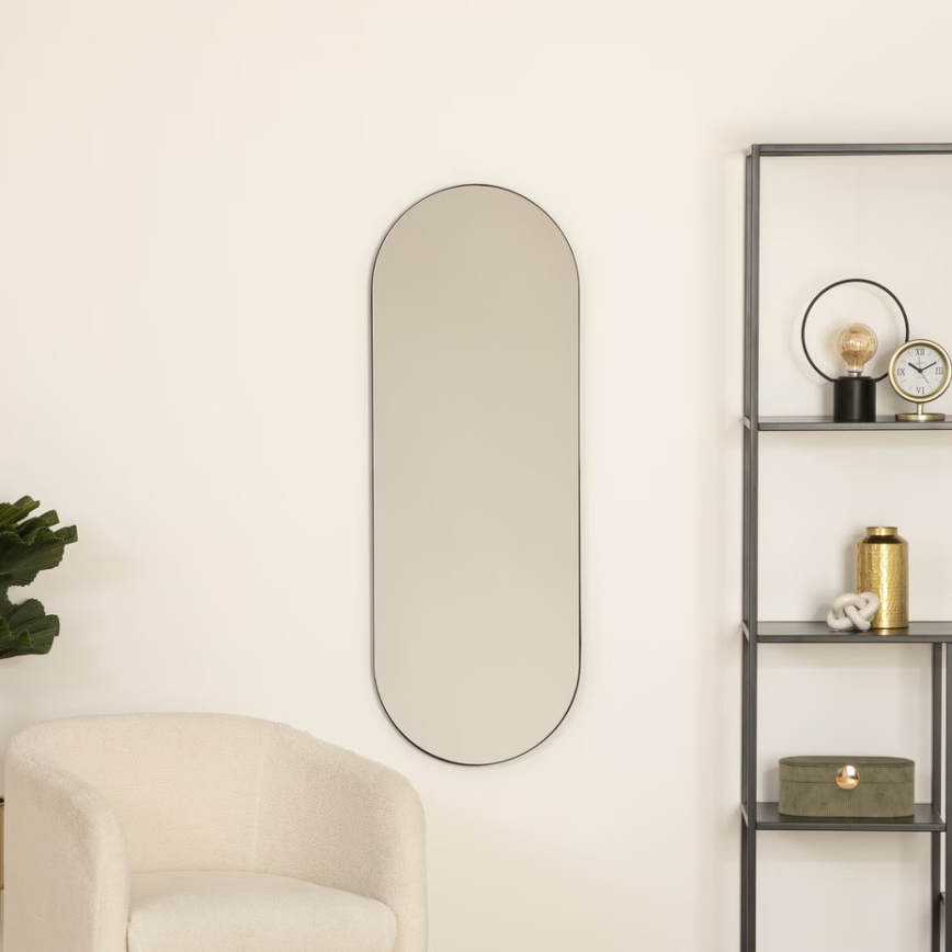 Atmosphera - Miroir mural SELENA 112x40 cm noir