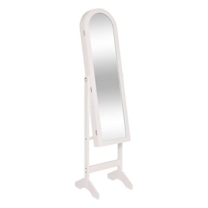 Atmosphera - Miroir sur pied avec boîte à bijoux LEXY 158x38 cm blanc