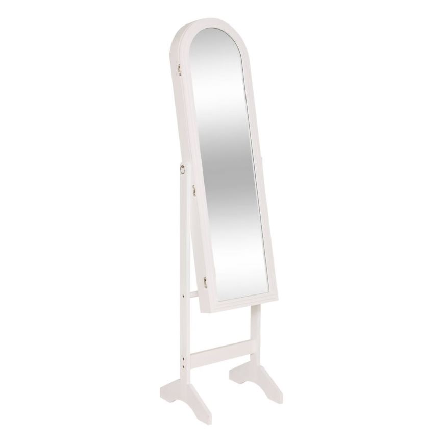 Atmosphera - Miroir sur pied avec boîte à bijoux LEXY 158x38 cm blanc