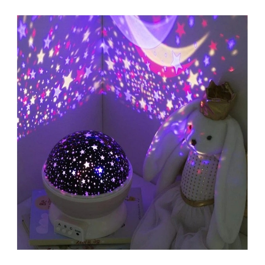 Atmosphera - Proiettore LED per bambini 3xAA rosa