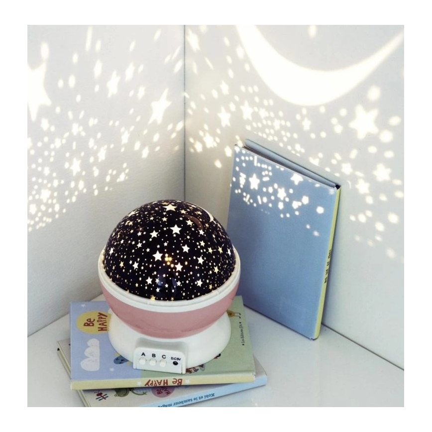 Atmosphera - Projecteur LED pour enfants 3xAA rose