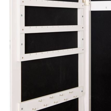 Atmosphera - Specchio a figura intera con portagioie LEXY 158x38 cm bianco