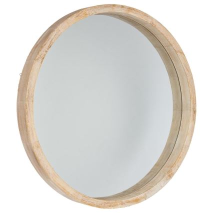 Atmosphera - Specchio da parete OLAV diametro 52 cm paulownia