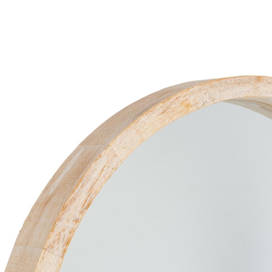 Atmosphera - Specchio da parete OLAV diametro 52 cm paulownia