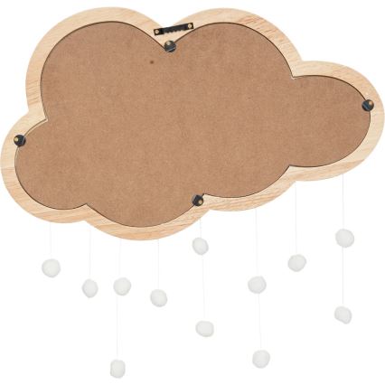 Atmosphera - Specchio da parete per bambini CLOUD 40x36 cm in legno di caucciù