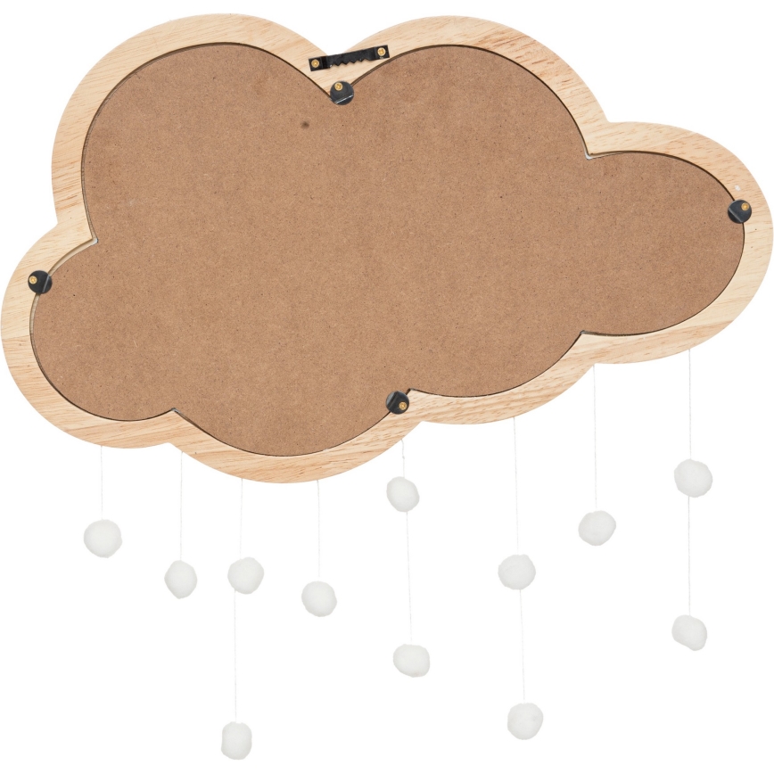 Atmosphera - Specchio da parete per bambini CLOUD 40x36 cm in legno di caucciù