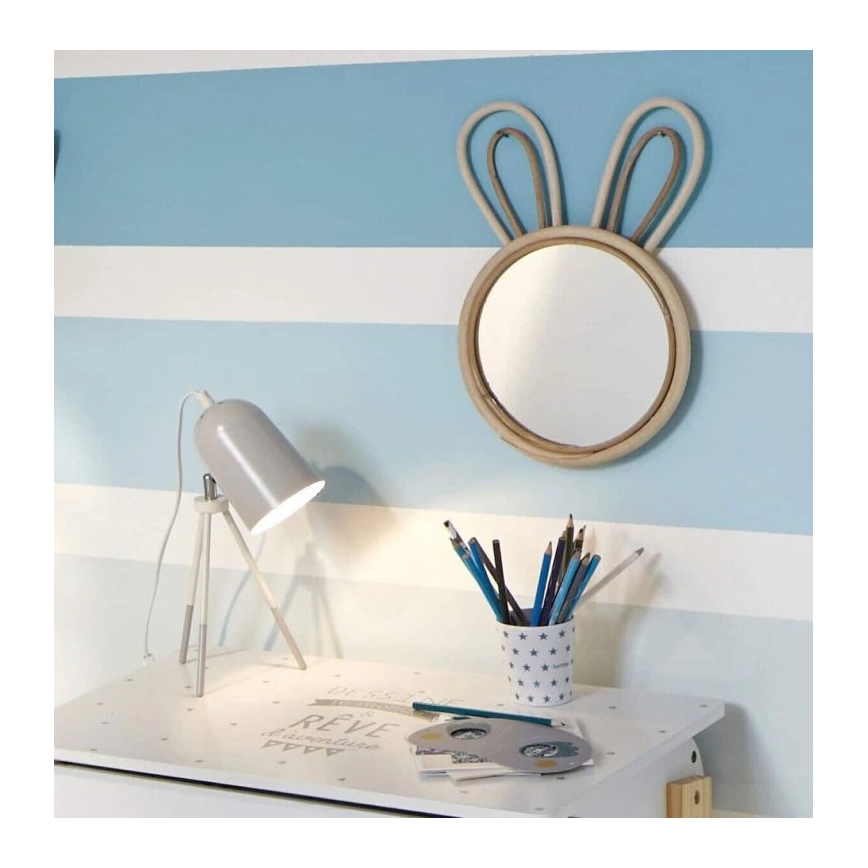Atmosphera - Specchio da parete per bambini RABBIT 37x24 cm in bambù