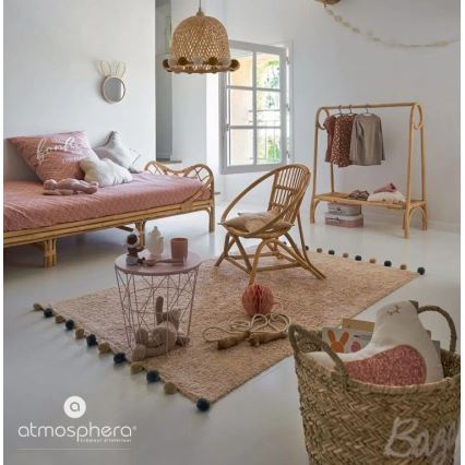 Atmosphera - Specchio da parete per bambini RABBIT 37x24 cm in bambù