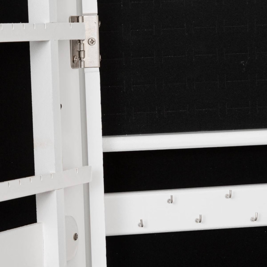 Atmosphera - Specchio da terra con portagioie KRISTIN 146,8x37 cm bianco