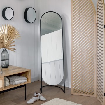 Atmosphera - Specchio da terra JEF 136x39,5 cm nero