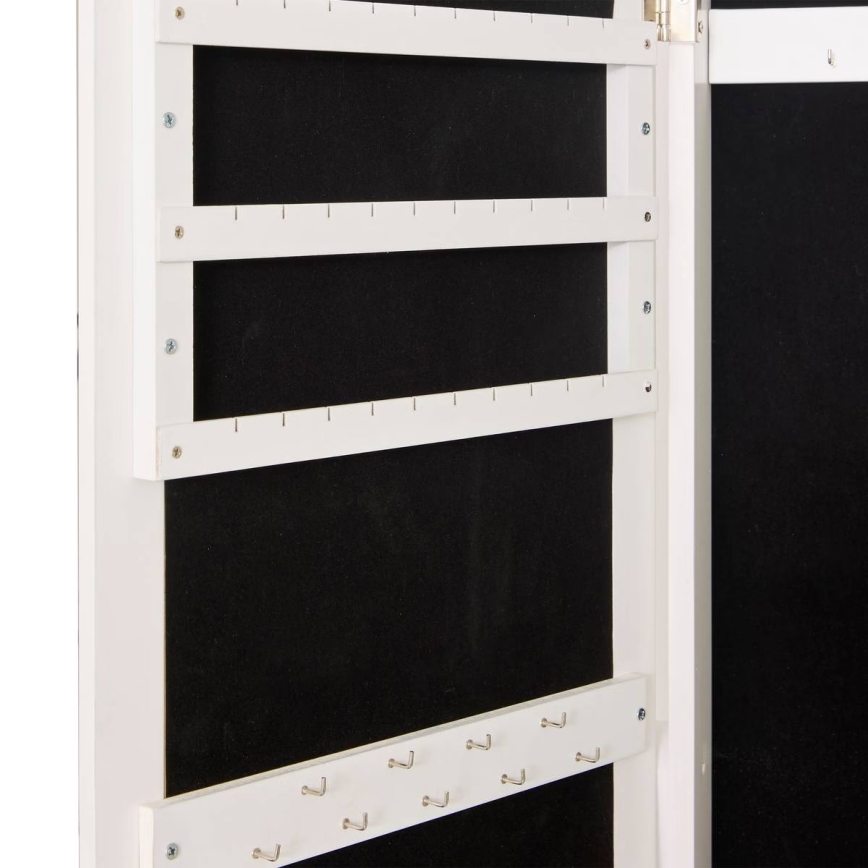 Atmosphera - Standspiegel mit Schmuckfach LEXY 158x38 cm weiß