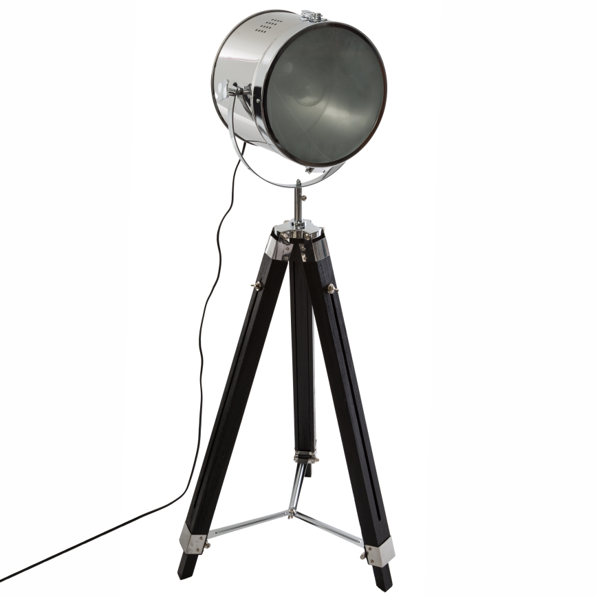 Atmosphera - Stehleuchte EBOR 1xE27/25W/230V Kiefer/glänzendes Chrom