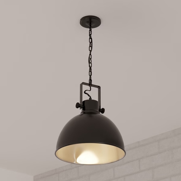 Atmosphera - Suspension chaîne BASALT 1xE27/25W/230V noir