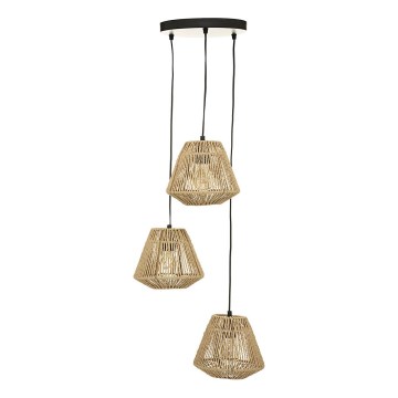 Atmosphera - Suspension filaire JILY 3xE27/40W/230V jute