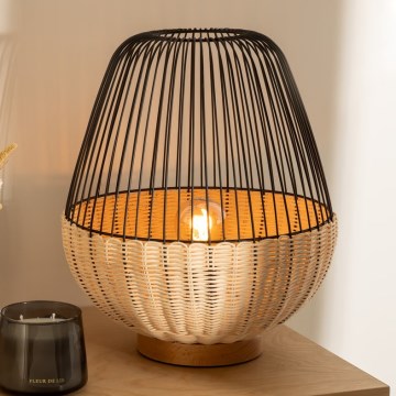 Atmosphera - Tischleuchte ANEA 1xE27/40W/230V Rattan