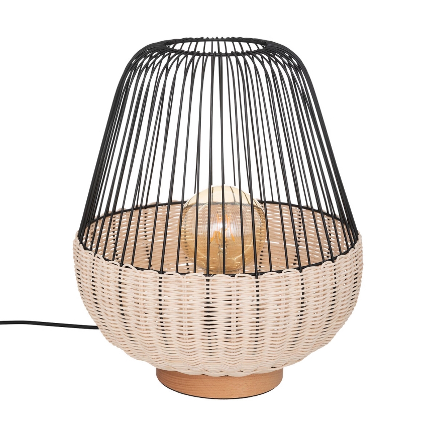 Atmosphera - Tischleuchte ANEA 1xE27/40W/230V Rattan