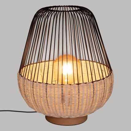 Atmosphera - Tischleuchte ANEA 1xE27/40W/230V Rattan