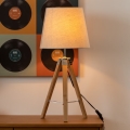Atmosphera - Tischleuchte RUNO 1xE27/25W/230V Bambus/cremefarben