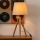 Atmosphera - Tischleuchte RUNO 1xE27/25W/230V Bambus/cremefarben