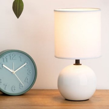 Atmosphera - Tischleuchte TIMÉO 1xE14/60W/230V glänzend weiß