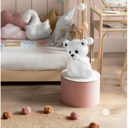 Atmosphera - Veilleuse de nuit LED pour enfants TEDDY LED/3xAA blanche