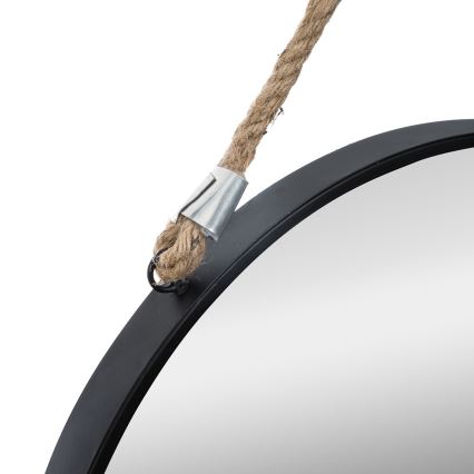 Atmosphera - Wandspiegel EDEN d 38 cm schwarz