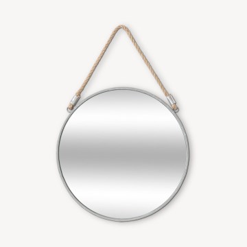 Atmosphera - Wandspiegel EDEN d 38 cm silbern