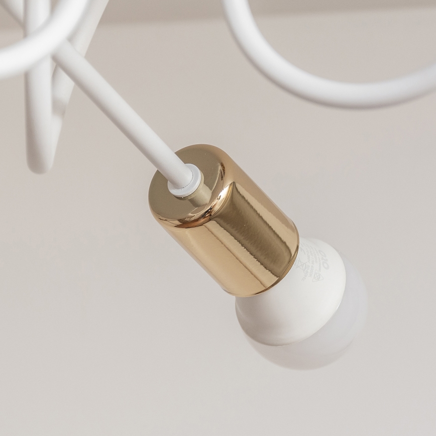 Aufbau-Deckenleuchte OXFORD 3xE27/15W/230V gold/weiß