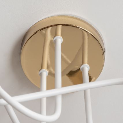 Aufbau-Deckenleuchte OXFORD 3xE27/15W/230V gold/weiß