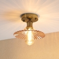 Aufbau-Deckenleuchte TRISH 1x E27/15W/230V, Gold/Rauchbeige