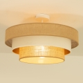Aufbau-Deckenleuchte WENTA 1xE27/60W/230V, Ø 50 cm, Jute/Beige
