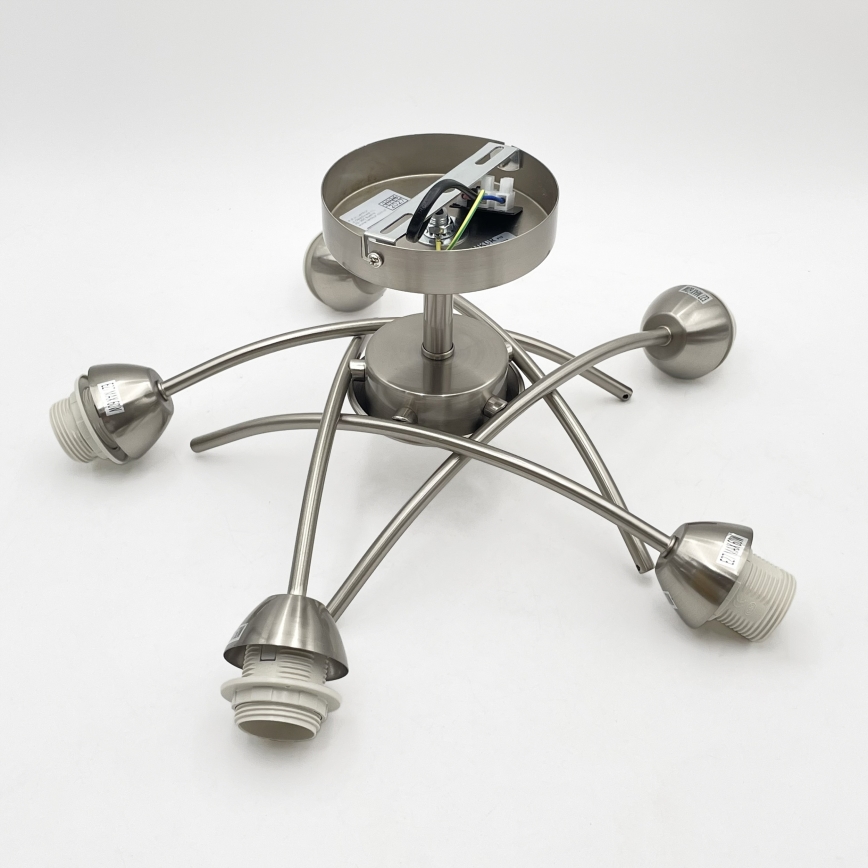 Aufbauleuchte DONNA 5xE27/60W/230V Nickel