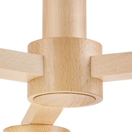 Aufbauleuchte ELLIE 3xE27/60W/230V Buche - FSC-zertifiziert