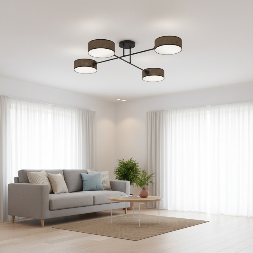 Aufbauleuchte MAGA 4xE14/10W/230V braun