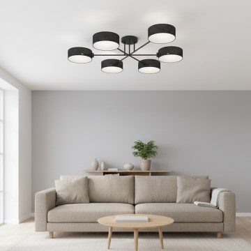 Aufbauleuchte MAGA 6xE14/10W/230V schwarz