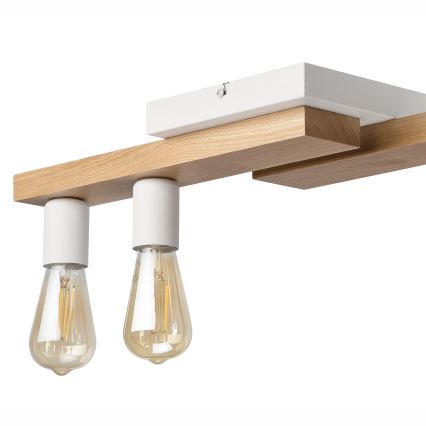 Aufbauleuchte MATTE 2xE27/15W/230V + 3xG9/5W/230V weiß/Eiche