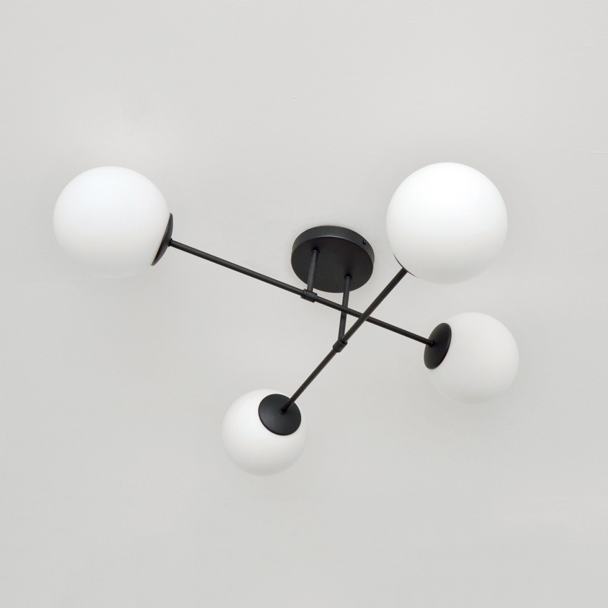 Aufbauleuchte MOON 4xE27/15W/230V schwarz