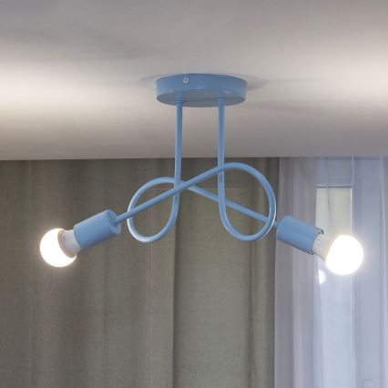 Aufbauleuchte OXFORD 2xE27/15W/230V blau