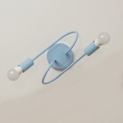 Aufbauleuchte OXFORD 2xE27/15W/230V blau