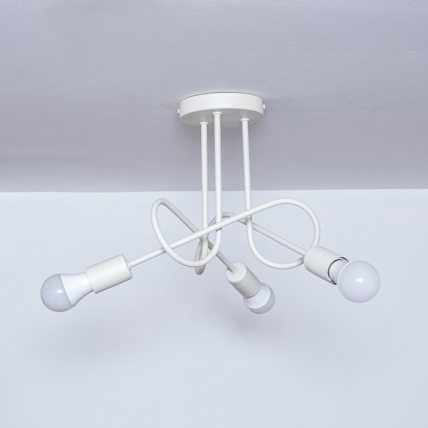 Aufbauleuchte OXFORD 3xE27/15W/230V cremefarben