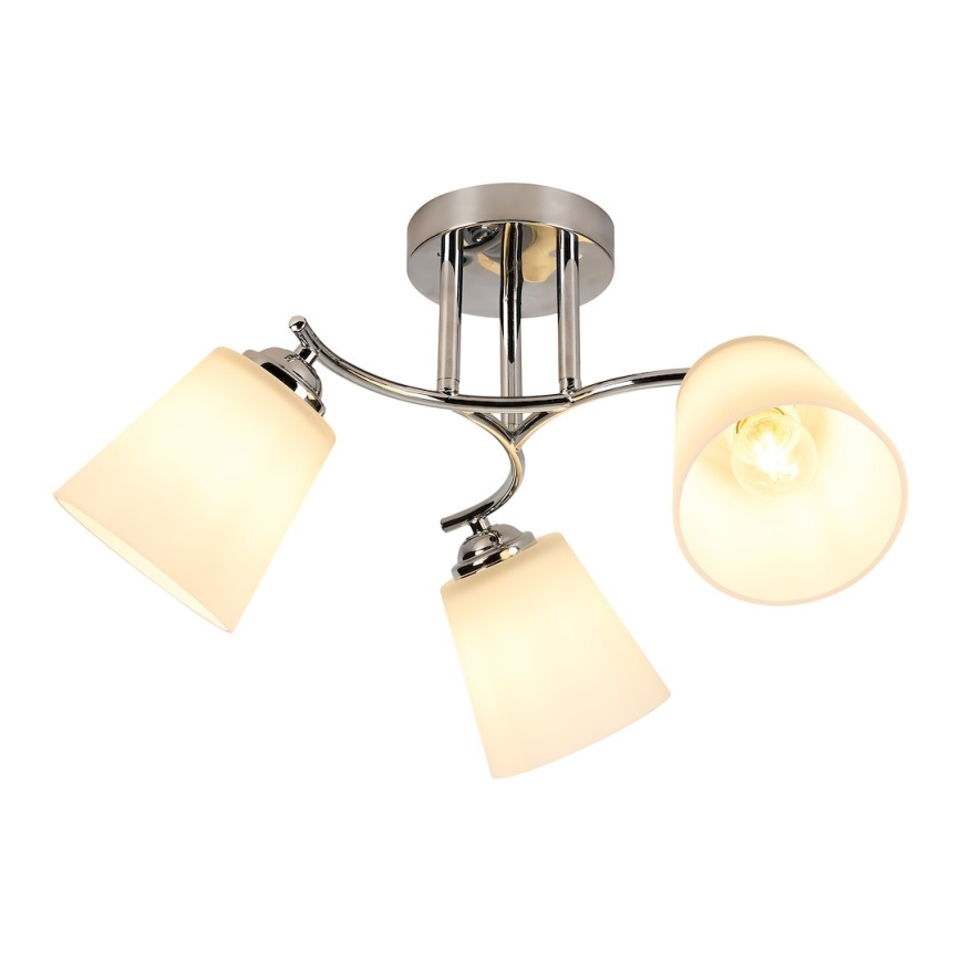 Aufbauleuchte PAFOS 3xE27/15W/230V, glänzender Chrom