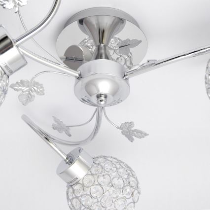 Aufbauleuchte SOPHIA 3xE27/15W/230V glänzendes Chrom/klar