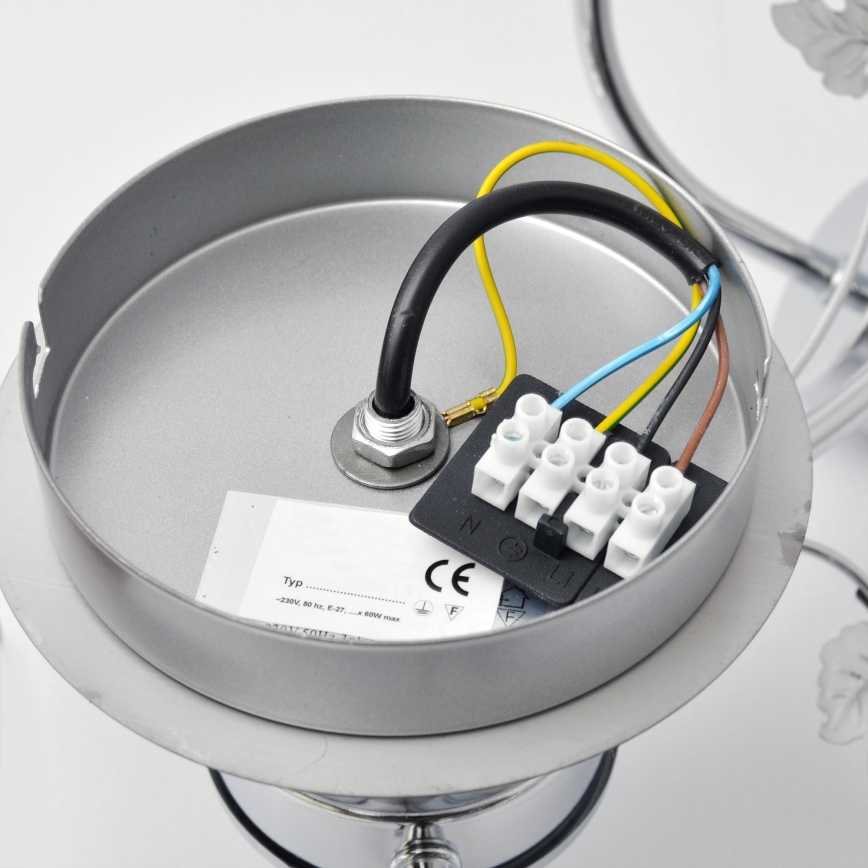 Aufbauleuchte SOPHIA 3xE27/15W/230V glänzendes Chrom/klar