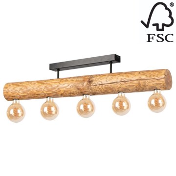 Aufbauleuchte TRABO 5xE27/60W/230V Kiefer – FSC-zertifiziert