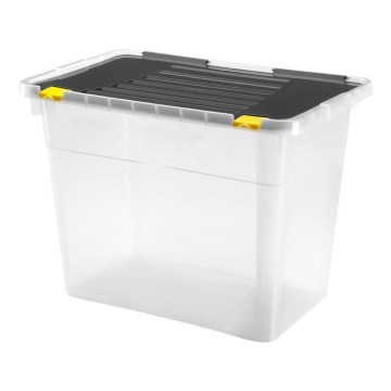 Aufbewahrungsbox 100 l schwarz/klar