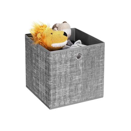 Aufbewahrungsbox CURAN, 6er-Set, grau