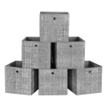 Aufbewahrungsboxen 6 Stück CURAN 30x30x30 cm grau