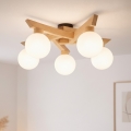 Aufgesetzte Deckenleuchte ANTONIO 5xG9/5W/230V Eiche/Weiß