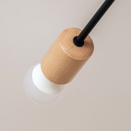 Aufgesetzte Deckenleuchte CAMBRIDGE 4xE27/15W/230V aus Kiefernholz